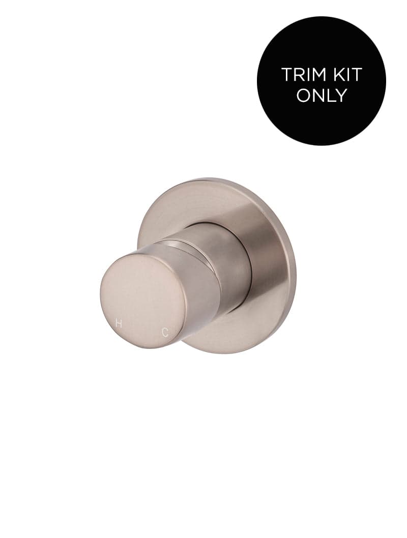 Round Wall Mixer Pinless Handle Trim Kit (In-wall Body Not Included) - Champagne — view 1