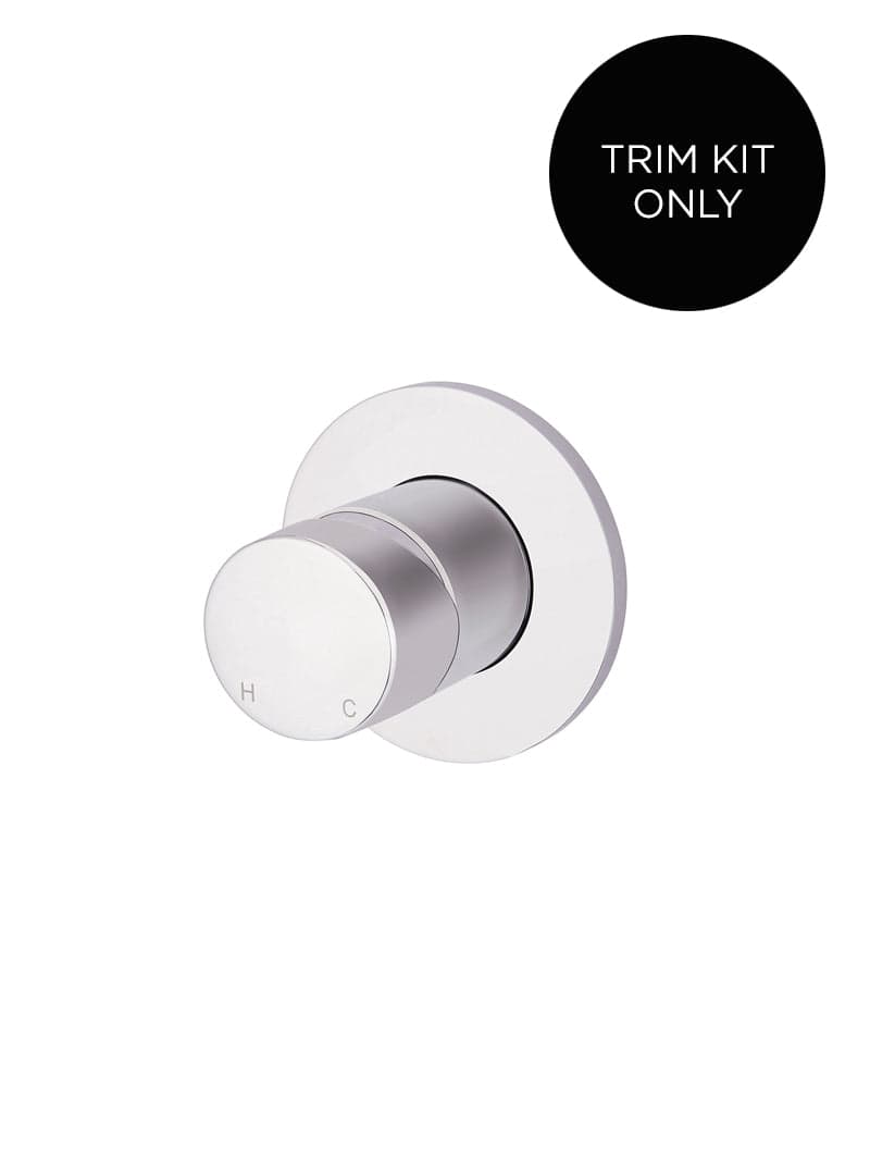 Round Wall Mixer Pinless Handle Trim Kit (In-wall Body Not Included) - Polished Chrome — view 1