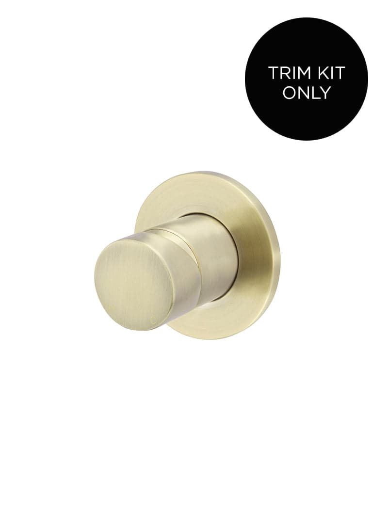 Round Wall Mixer Pinless Handle Trim Kit (In-wall Body Not Included) - PVD Tiger Bronze — view 1