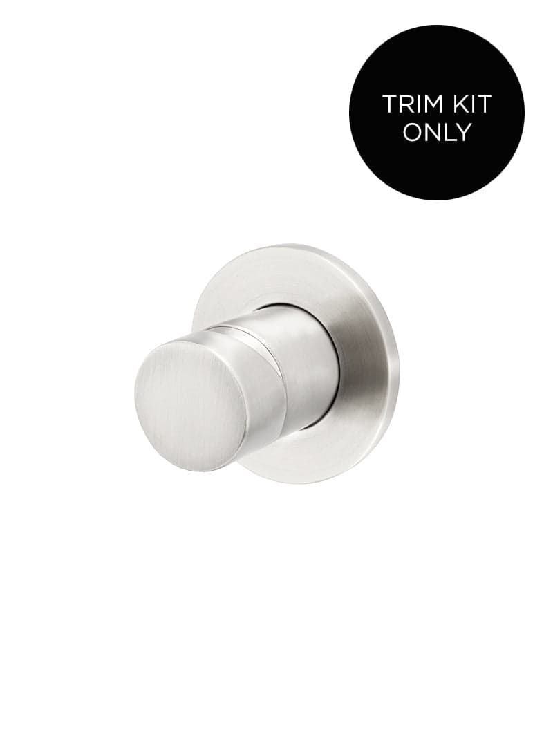 Round Wall Mixer Pinless Handle Trim Kit (In-wall Body Not Included) - PVD Brushed Nickel — view 1