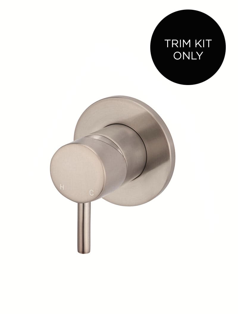 Round Wall Mixer Short Pin lever Trim Kit (In-wall Body Not Included) - Champagne — view 1