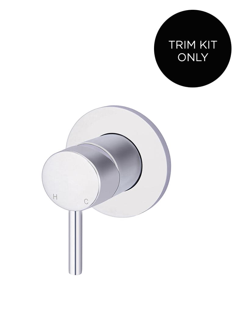Round Wall Mixer Short Pin lever Trim Kit (In-wall Body Not Included) - Polished Chrome — view 1