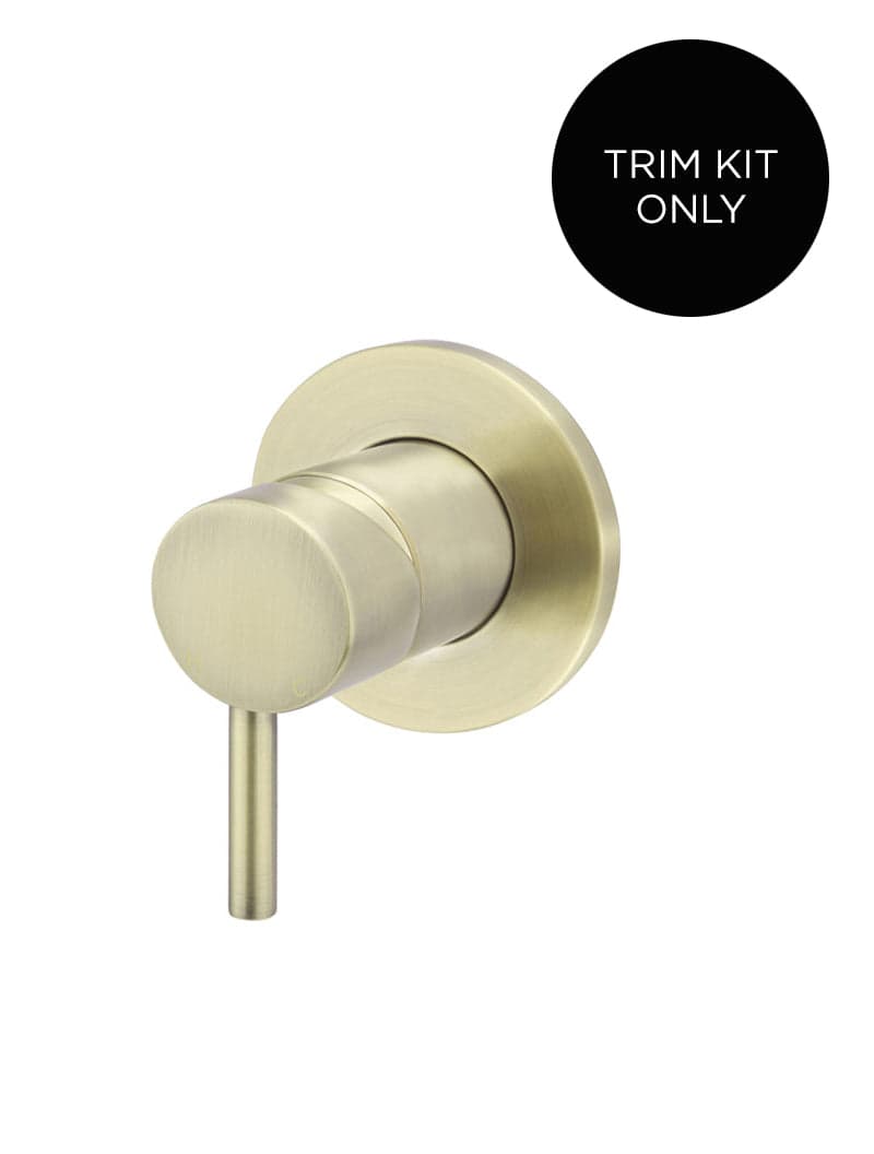 Round Wall Mixer Short Pin lever Trim Kit (In-wall Body Not Included) - PVD Tiger Bronze — view 1