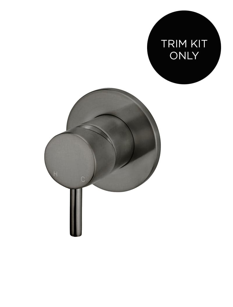 Round Wall Mixer Short Pin ever Trim Kit (In-wall Body Not Included) - Shadow Gunmetal — view 1