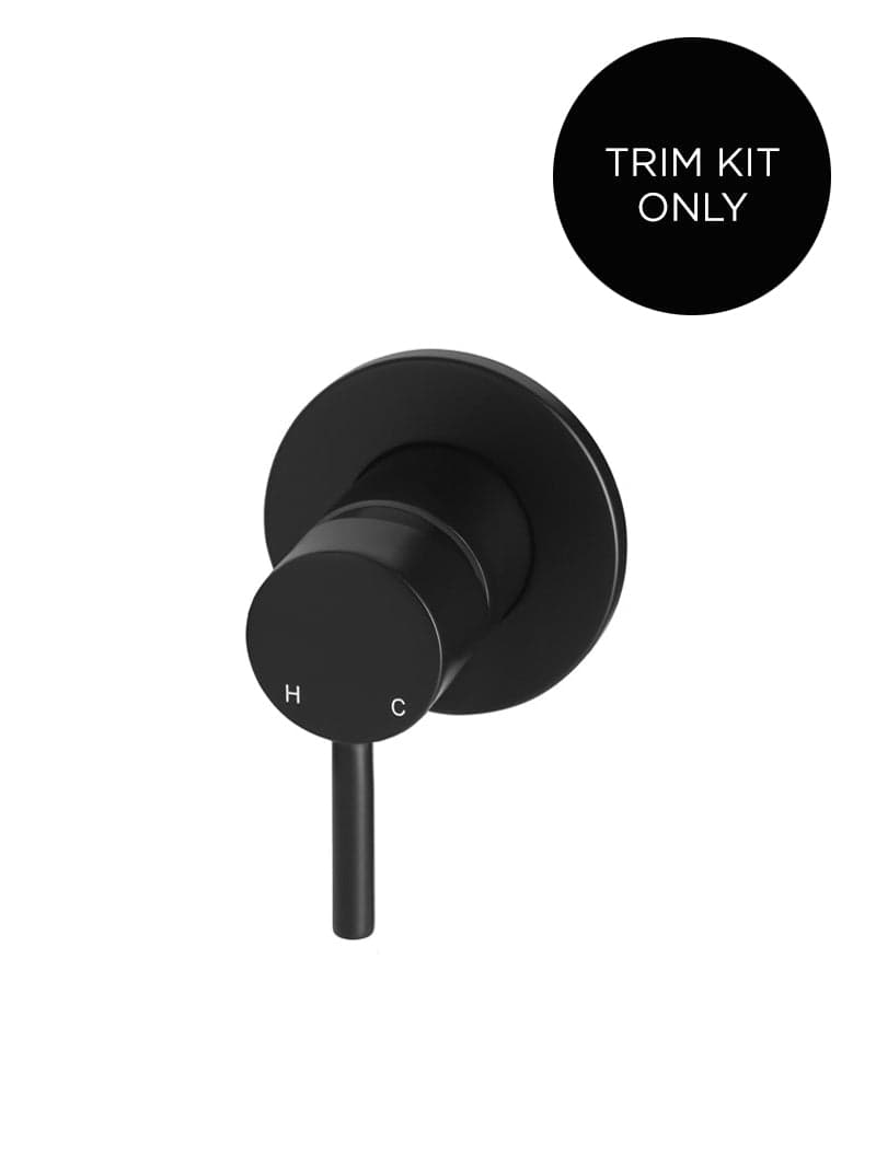 Round Wall Mixer Short Pin lever Trim Kit (In-wall Body Not Included) - Matte Black — view 1