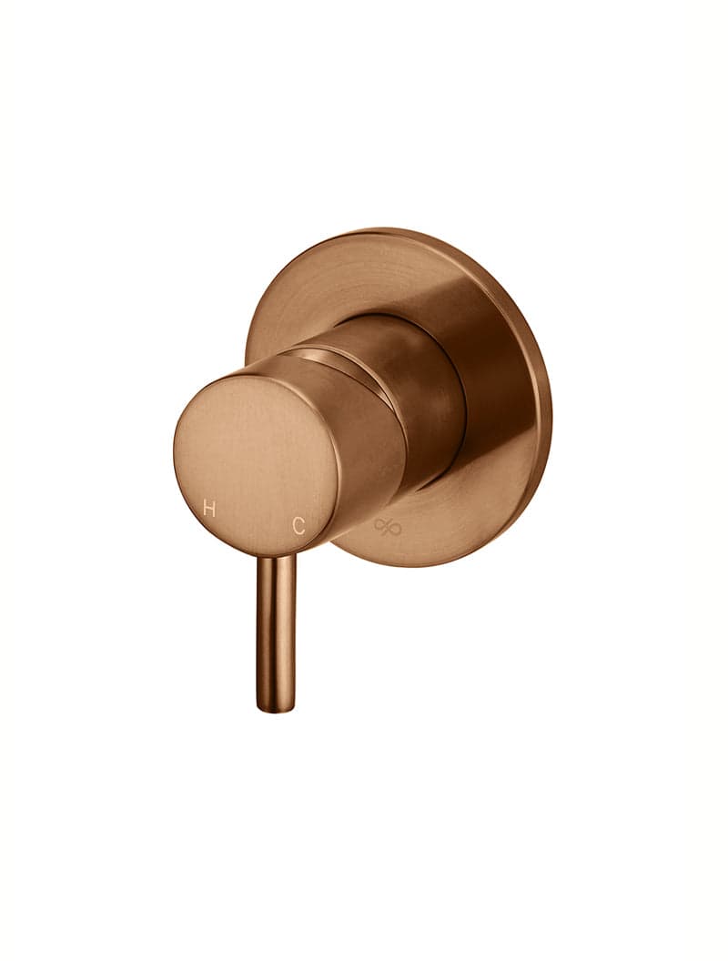 Round Wall Mixer Short Pin lever Trim Kit (In-wall Body Not Included) - Lustre Bronze — view 1