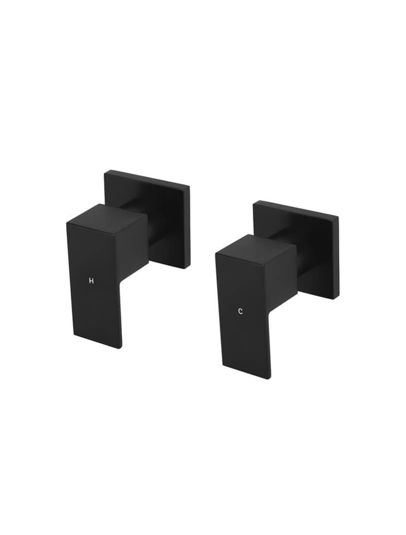 Square Quarter-Turn Wall Top Assemblies - Matte Black — view 1