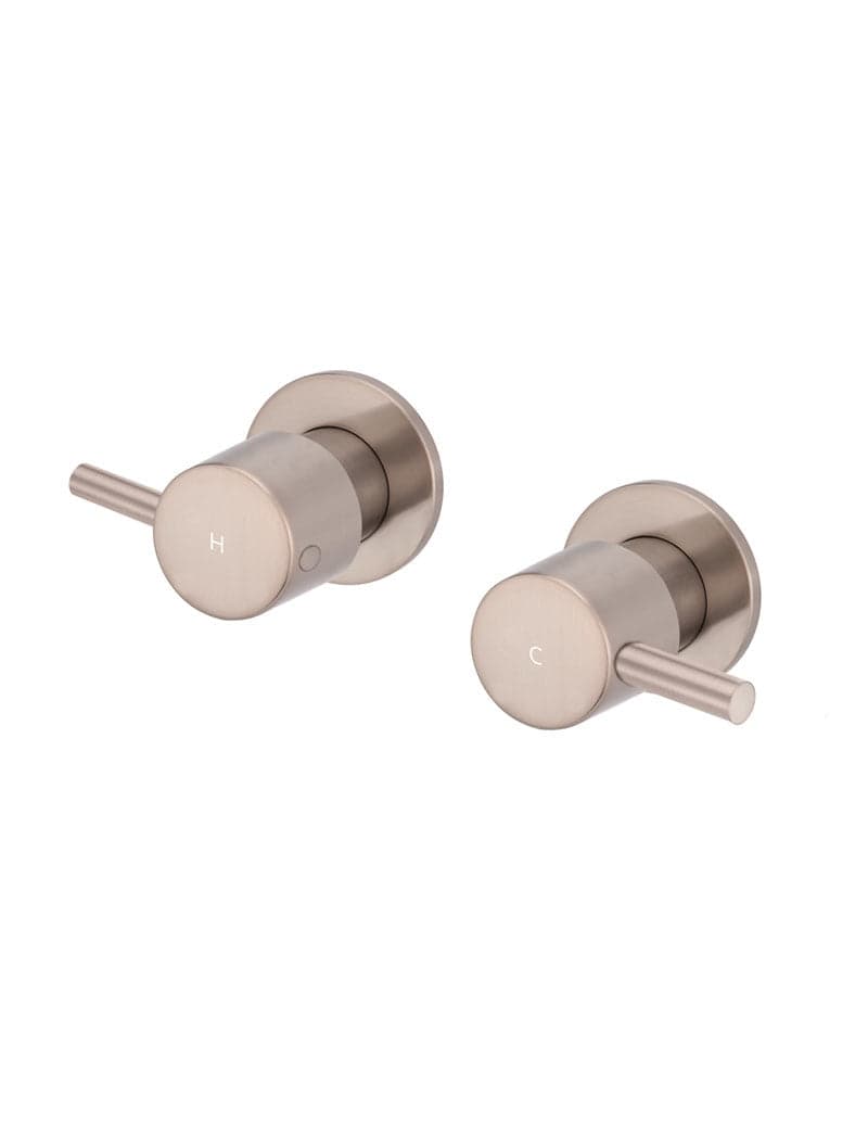 Round Quarter Turn Wall Top Assemblies - Champagne — view 1