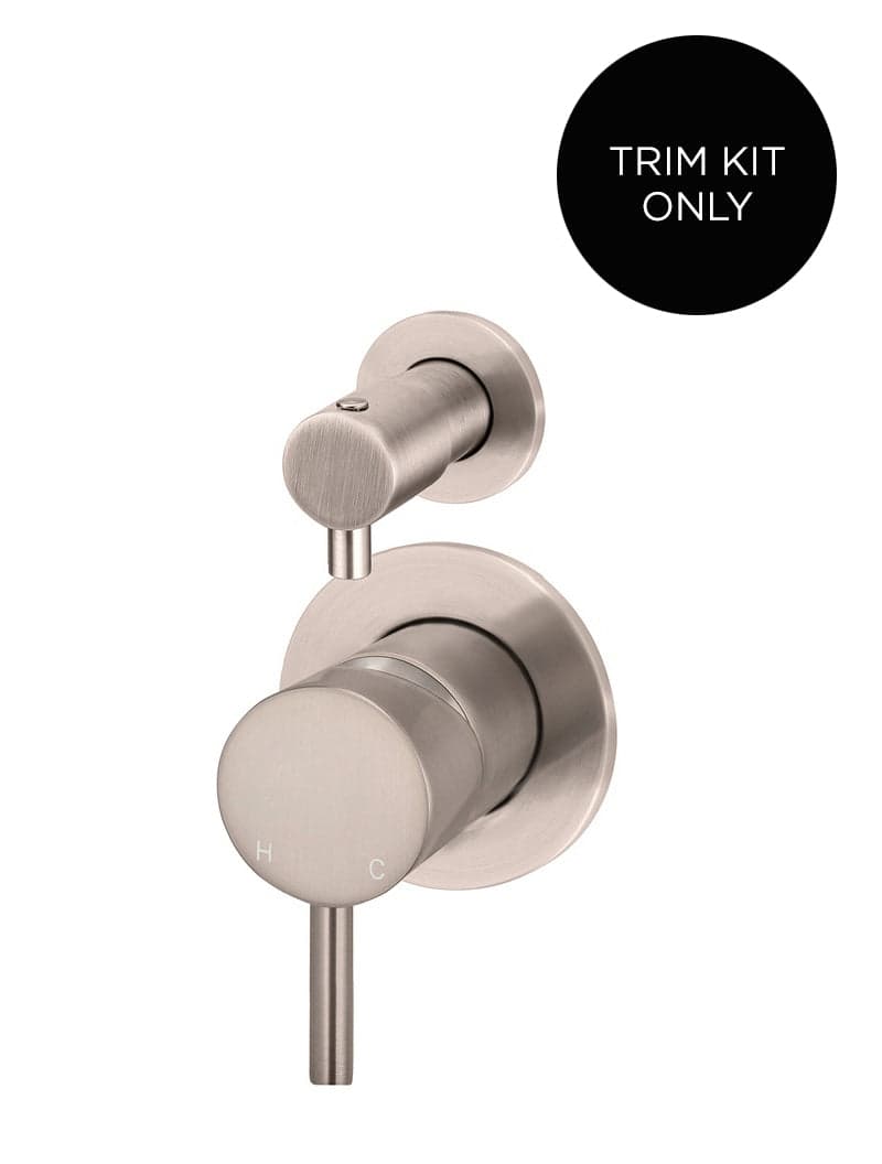 Round Diverter Mixer Trim Kit (In-wall Body Not Included) - Champagne — view 1