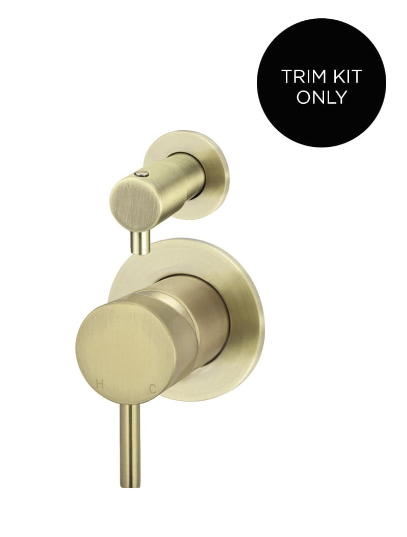 Round Diverter Mixer Trim Kit (In-wall Body Not Included) - PVD Tiger Bronze — view 1