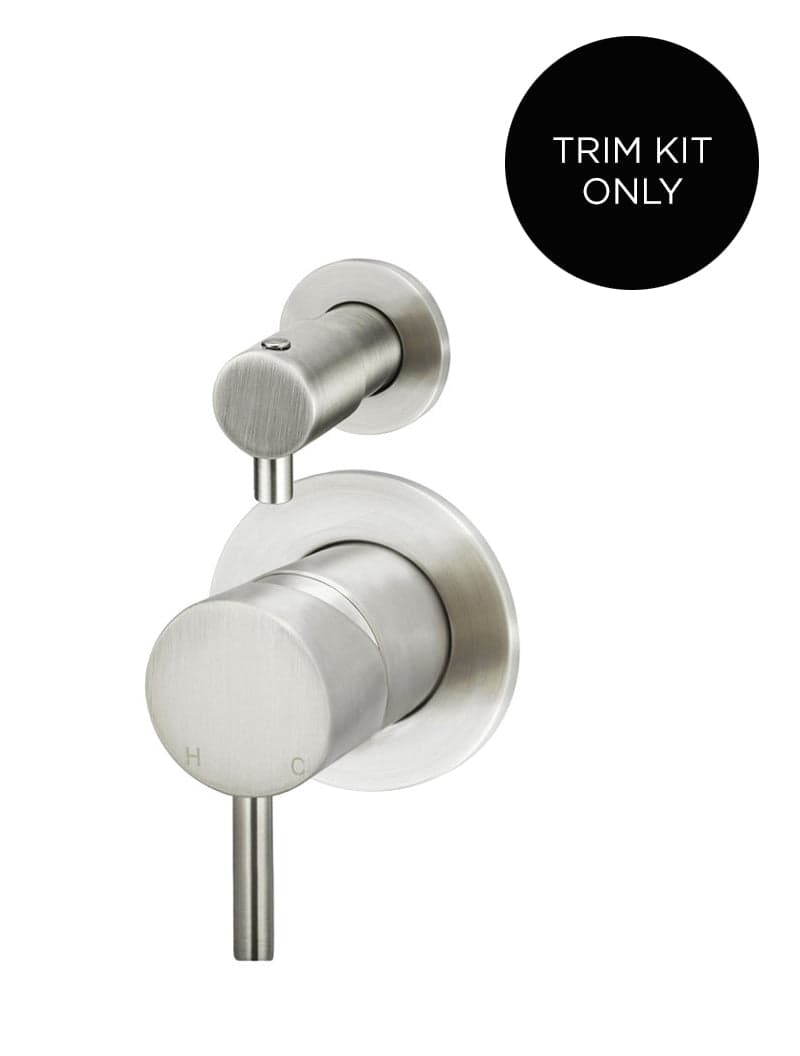 Round Diverter Mixer Trim Kit (In-wall Body Not Included) - PVD Brushed Nickel — view 1