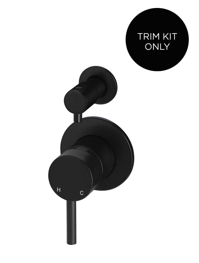 Round Diverter Mixer Trim Kit (In-wall Body Not Included) - Matte Black — view 1
