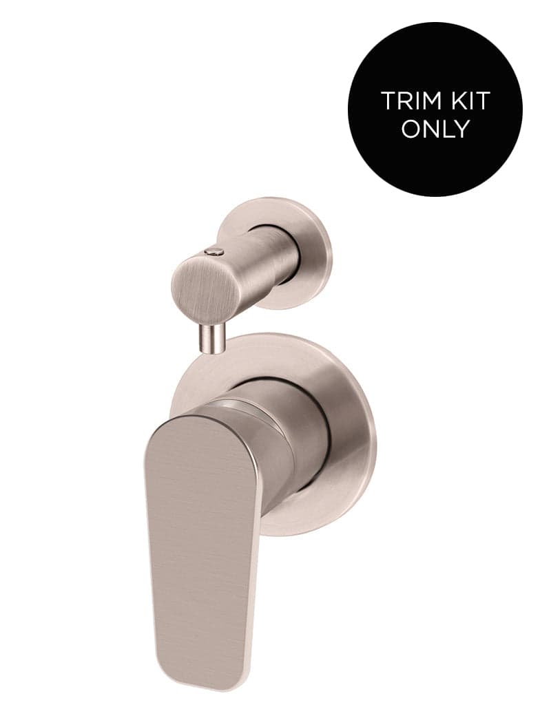Round Diverter Mixer Paddle Handle Trim Kit (In-wall Body Not Included) - Champagne — view 1