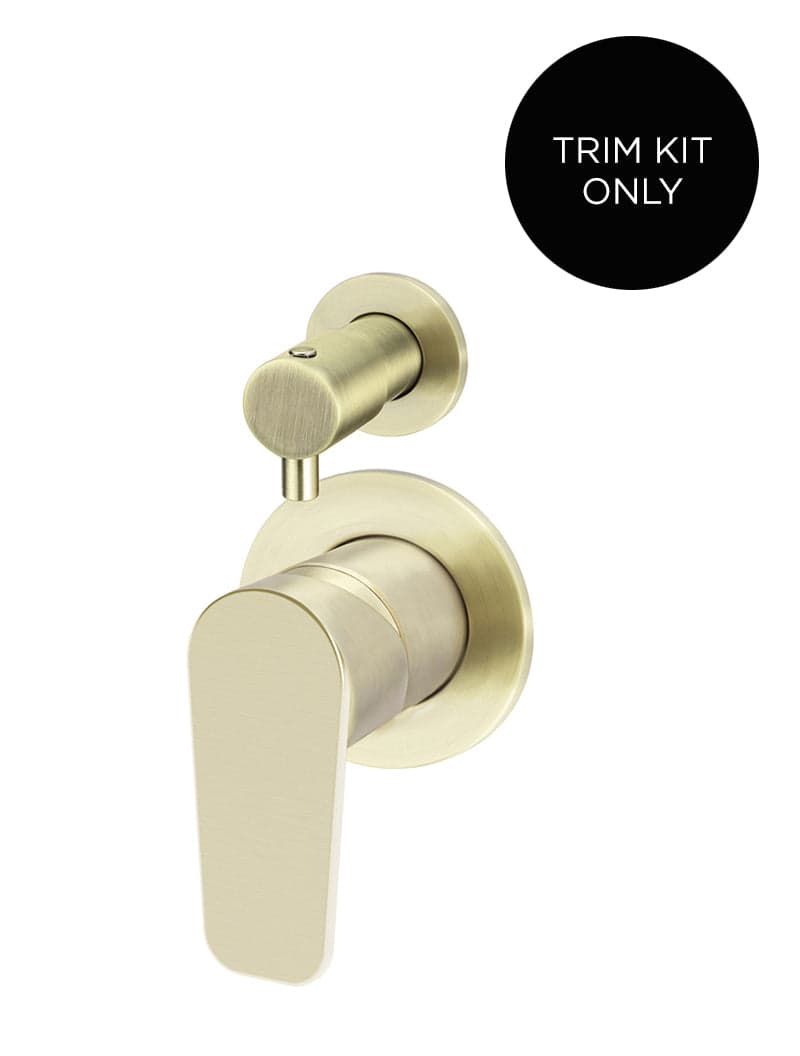 Round Diverter Mixer Paddle Handle Trim Kit (In-wall Body Not Included) - PVD Tiger Bronze — view 1