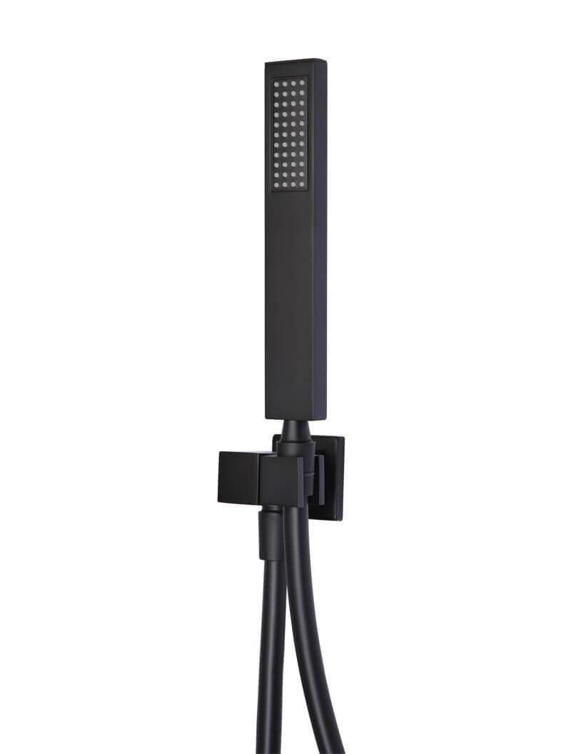 Square Shower on Bracket - Matte Black — view 1