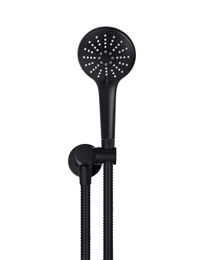 Round Hand Shower on Swivel Bracket - Matte Black — view 1