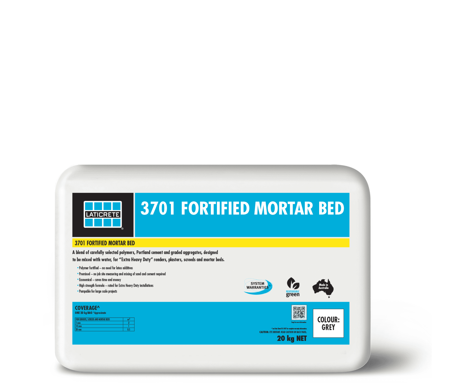 Laticrete 3701 Fortified Mortar Bag 20kg — view 1