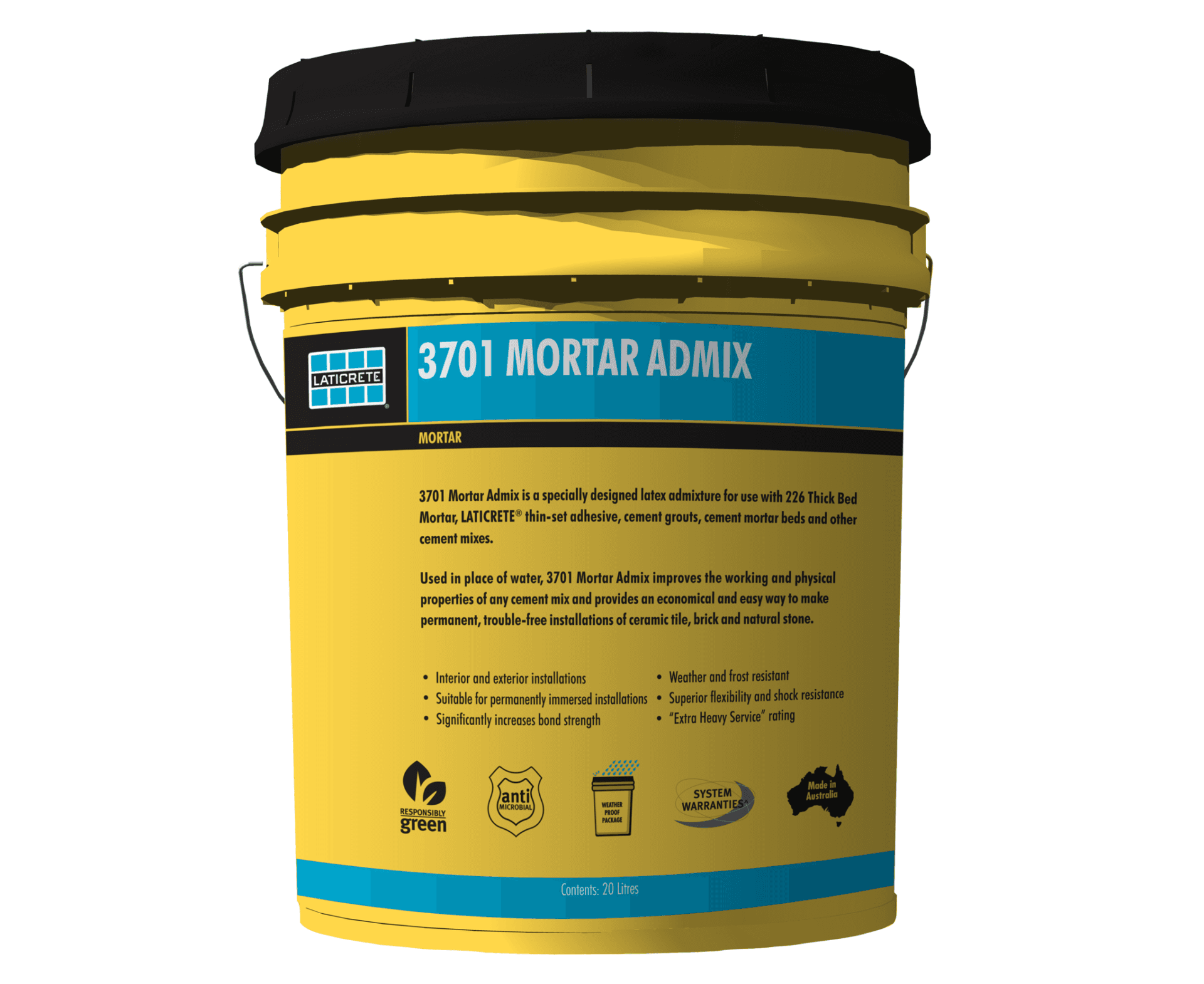Laticrete 3701 Mortar Admix Pail/20L — view 1