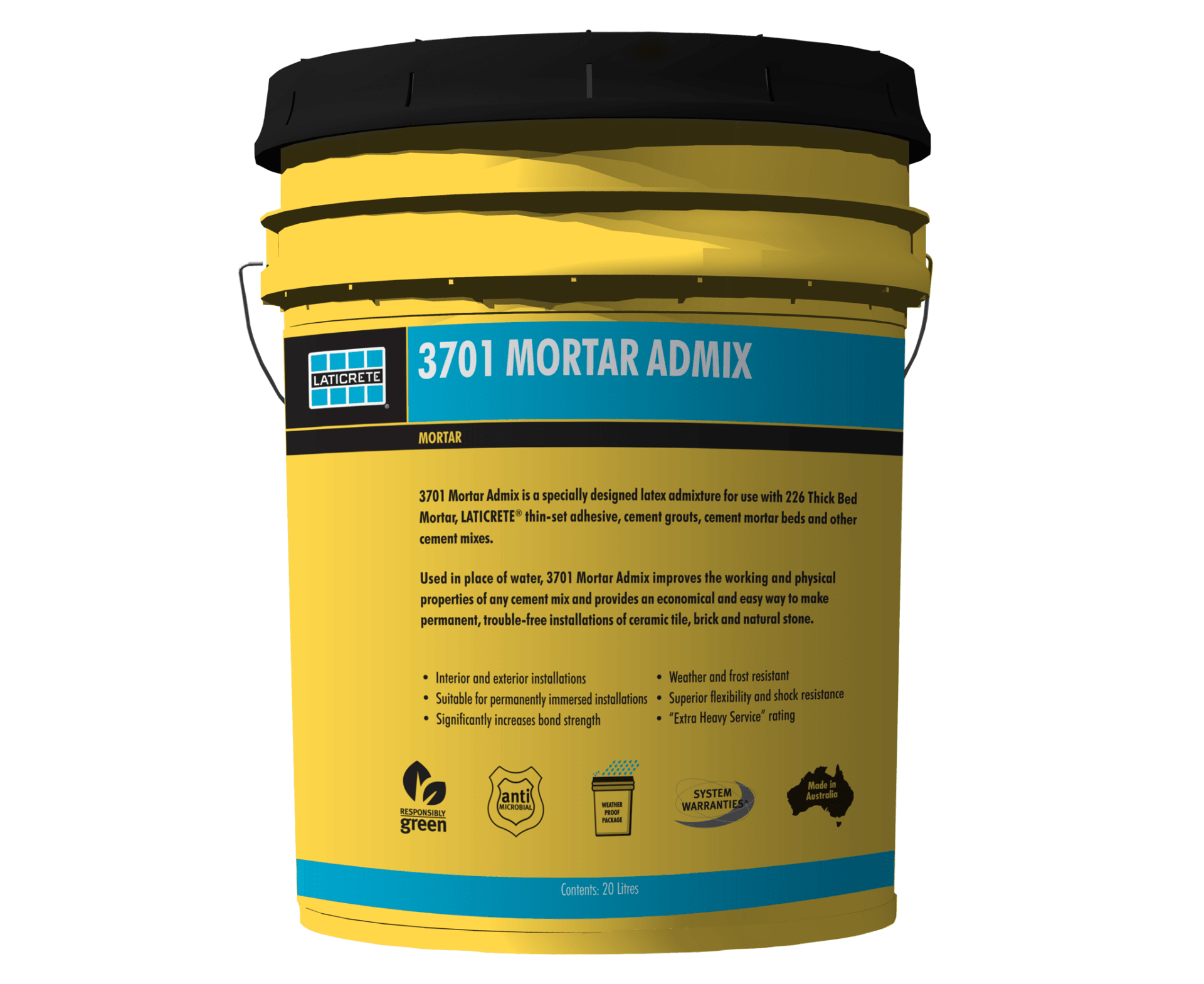 Laticrete 3701 Mortar Admix Pail/20L — view 1