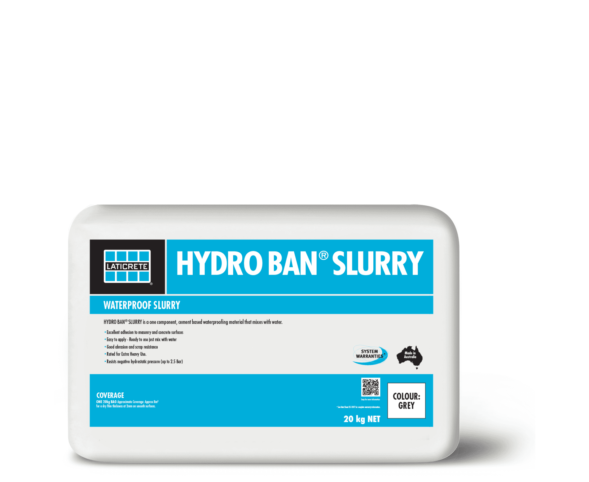 Laticrete Hydro Ban Slurry Grey 20kg — view 1