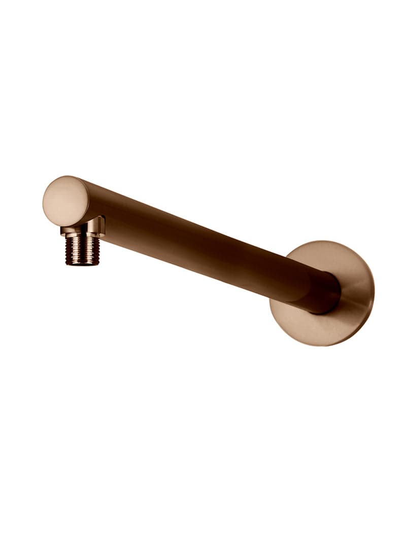 Round Wall Shower Arm 400mm - Lustre Bronze — view 1