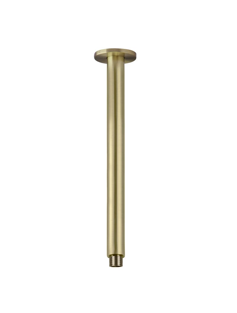 Round Ceiling Shower Arm 300mm - PVD Tiger Bronze Gold — view 1