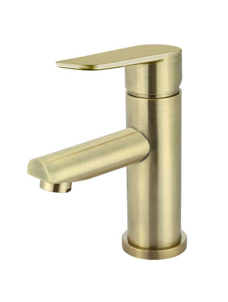 Round Paddle Basin Mixer - PVD Tiger Bronze — view 1