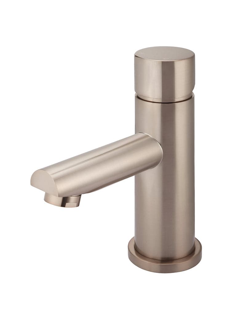 Round Pinless Basin Mixer - Champagne — view 1