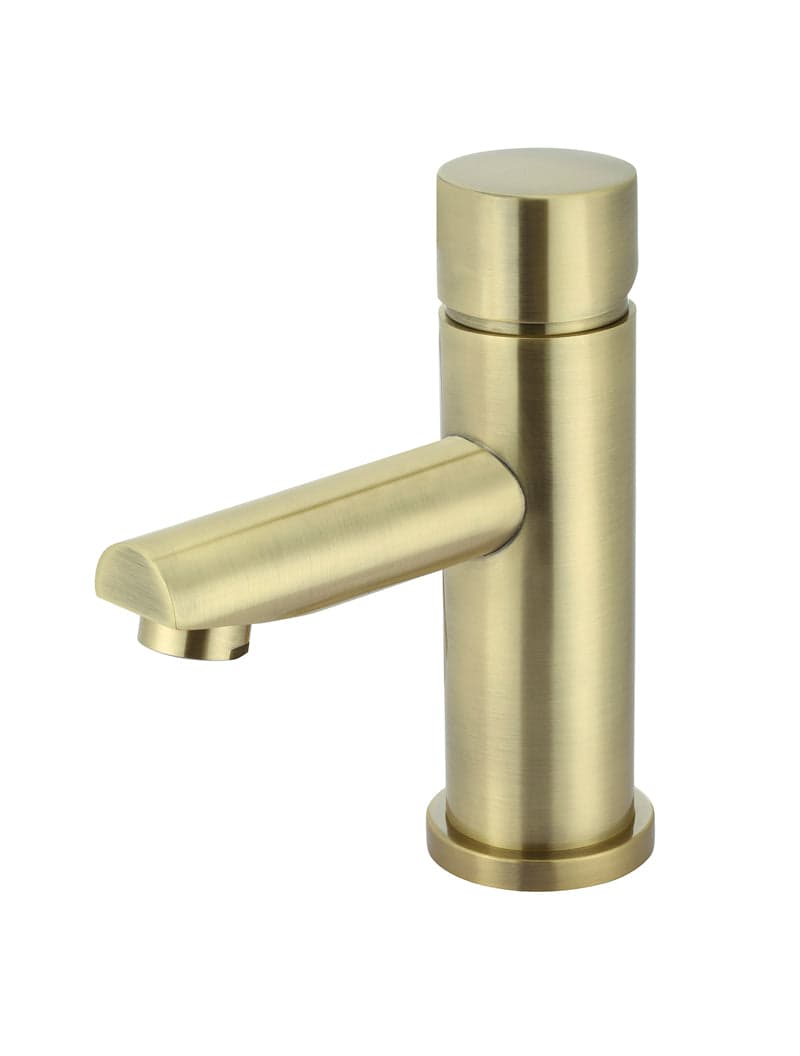 Round Pinless Basin Mixer - PVD Tiger Bronze — view 1