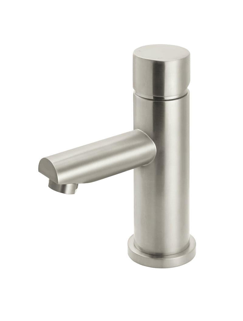 Round Pinless Basin Mixer - PVD Brushed Nickel — view 1