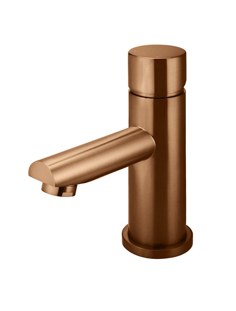 Round Pinless Basin Mixer - Lustre Bronze — view 1