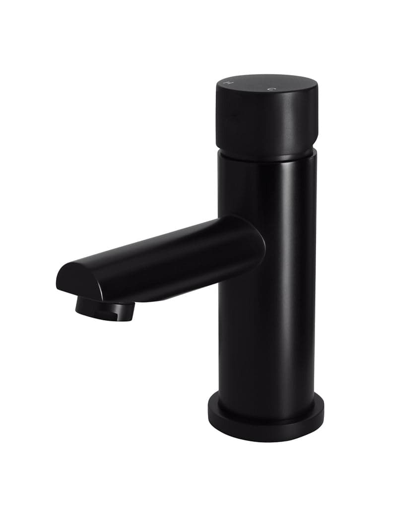 Round Pinless Basin Mixer - Matte Black — view 1