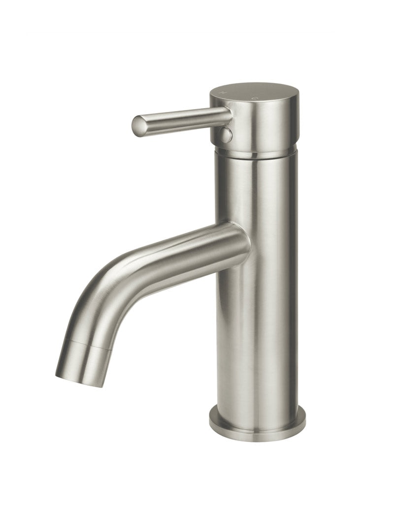 Meir Round Curved Basin Mixer — view 1