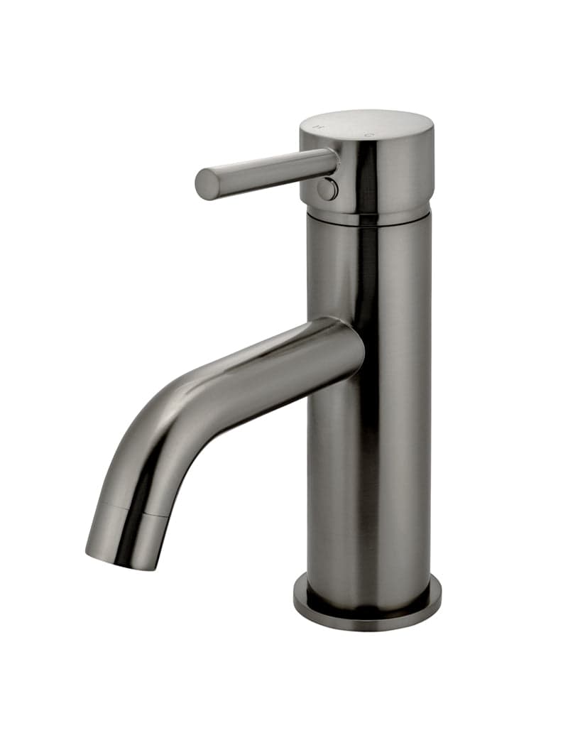 Round Basin Mixer Curved - Shadow Gunmetal — view 1