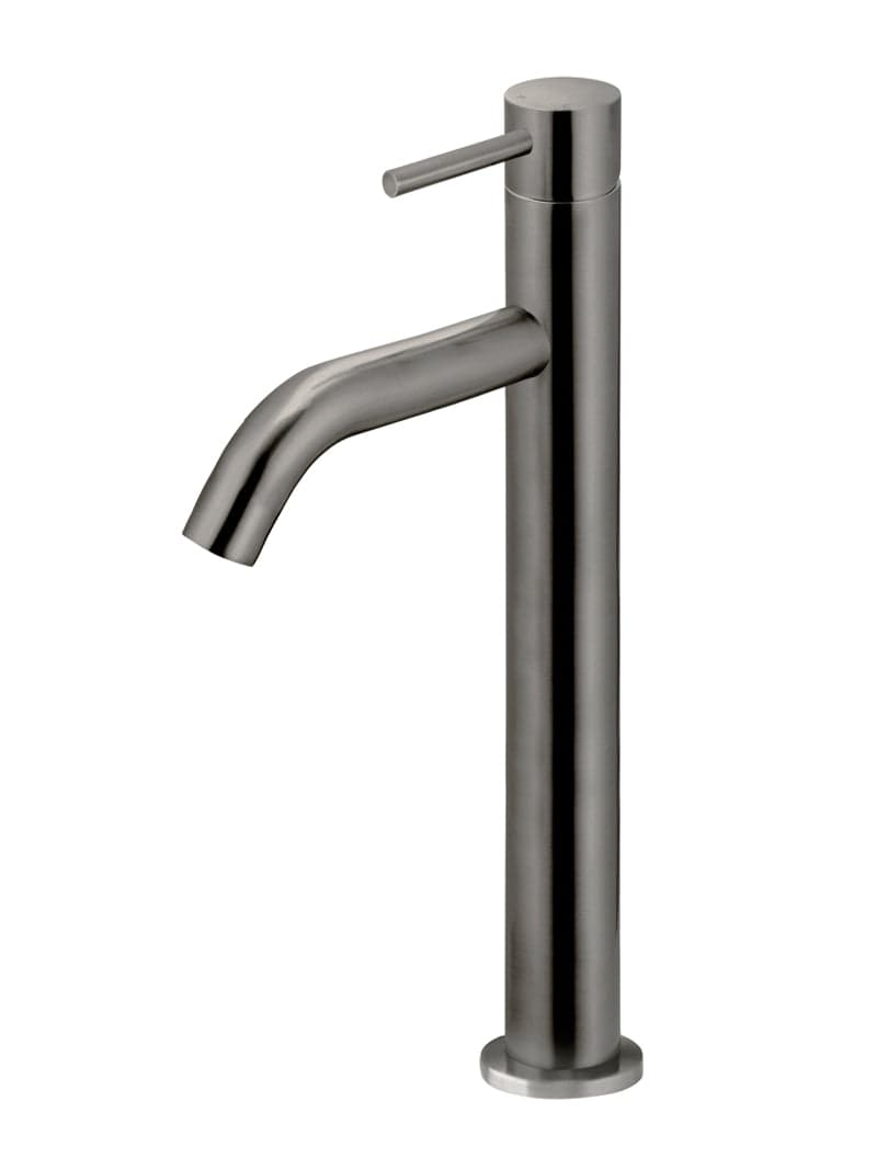 Piccola Tall Basin Mixer Tap with 130mm Spout - Shadow Gunmetal — view 1