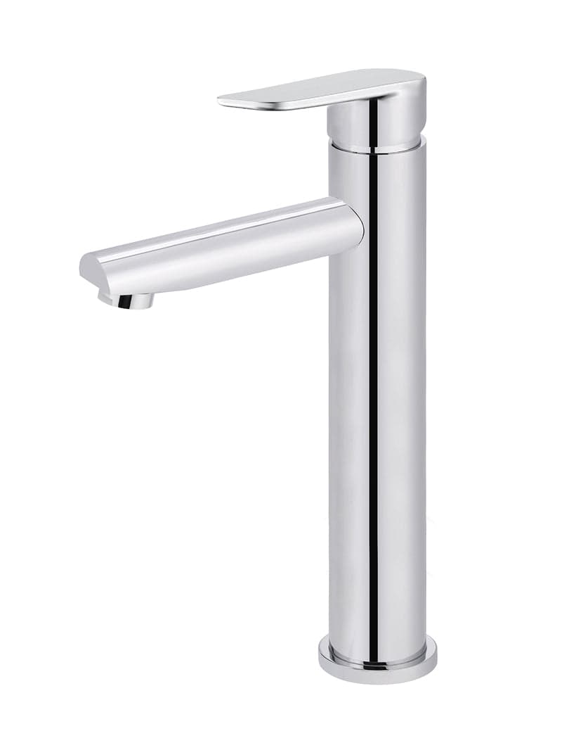 Round Paddle Tall Basin Mixer - Polished Chrome — view 1