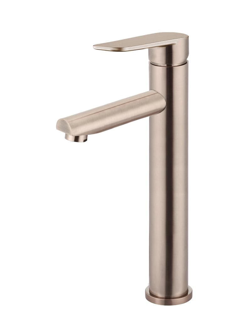 Round Paddle Tall Basin Mixer - Champagne — view 1