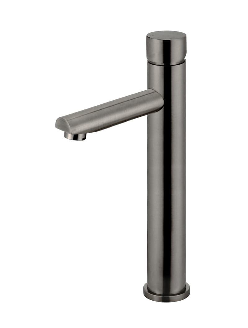 Round Pinless Tall Basin Mixer - Shadow Gunmetal — view 1