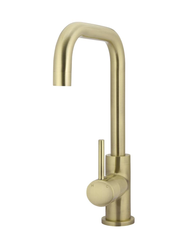 Round Kitchen Mixer Tap - PVD Tiger Bronze — view 1