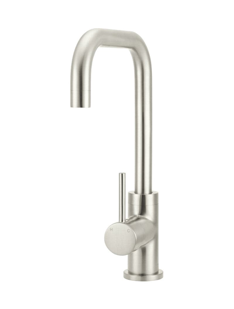 Round Kitchen Mixer Tap - PVD Brushed Nickel — view 1