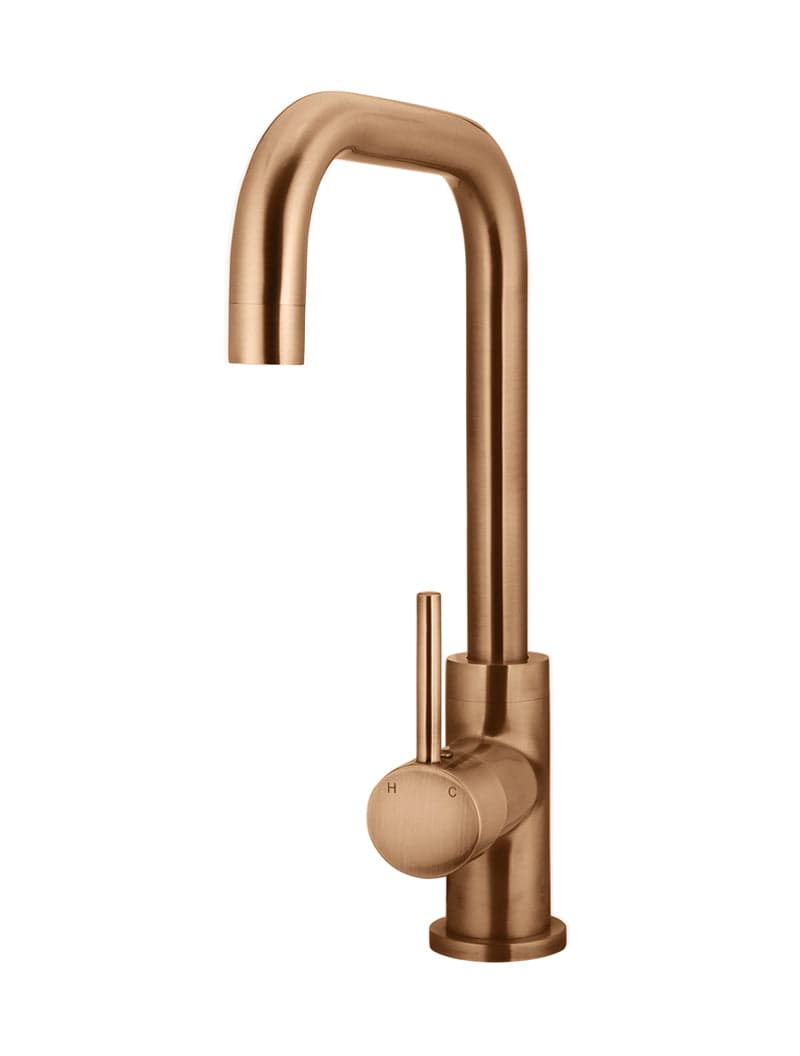 Round Kitchen Mixer Tap - Lustre Bronze — view 1