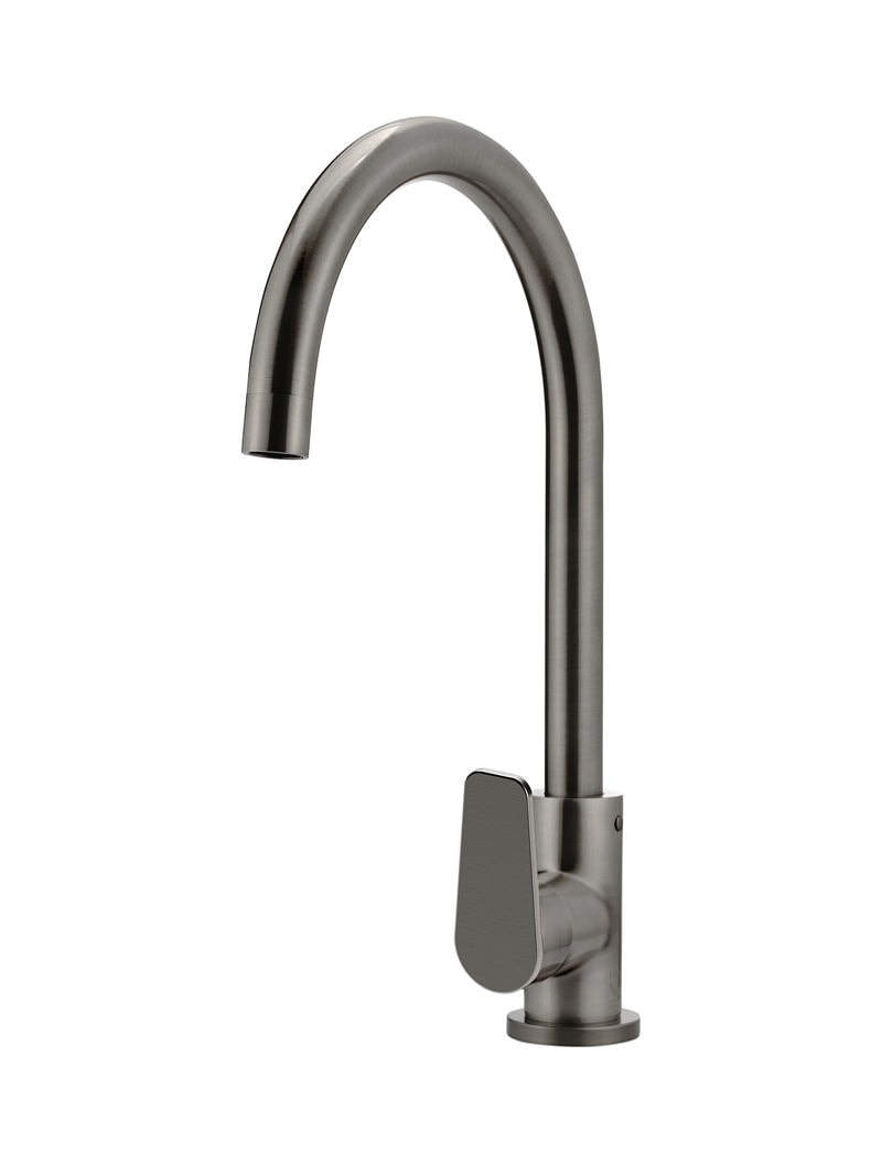 Meir Round Gooseneck Kitchen Mixer with Paddle Handle — view 1