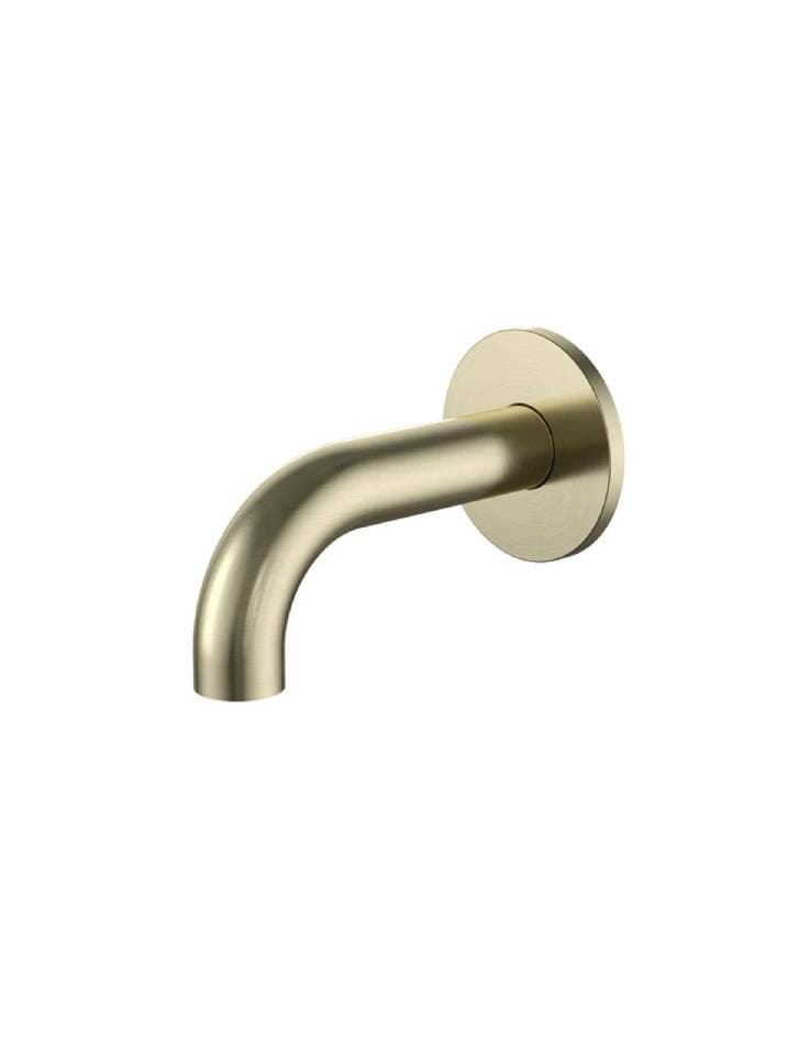 Round Curved Spout 130mm - PVD Tiger Bronze — view 1