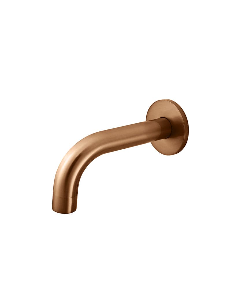 Round Curved Spout 130mm - Lustre Bronze — view 1