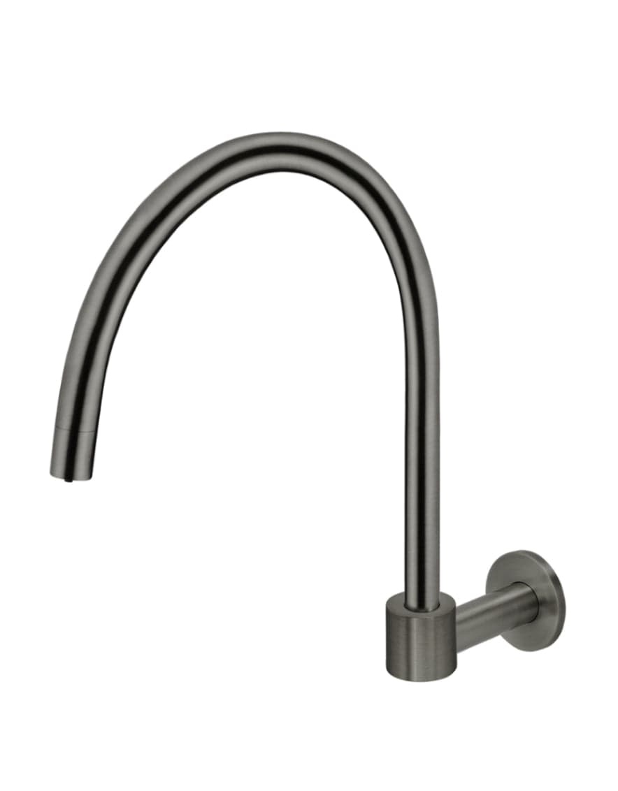 Round High-Rise Swivel Wall Spout - Shadow Gunmetal — view 1