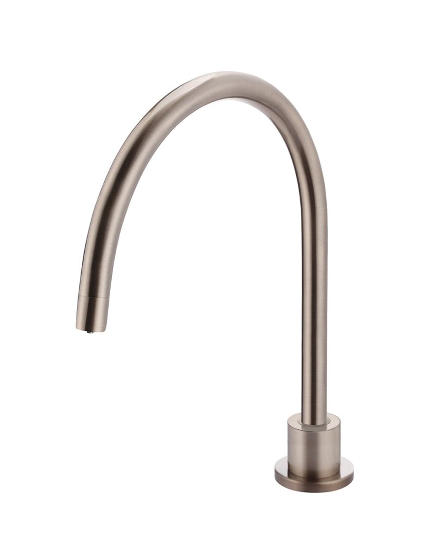 Meir Round Gooseneck High-Rise Swivel Hob Spout — view 1