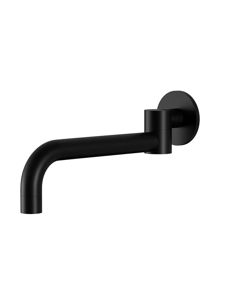 Round Swivel Wall Spout - Matte Black — view 1