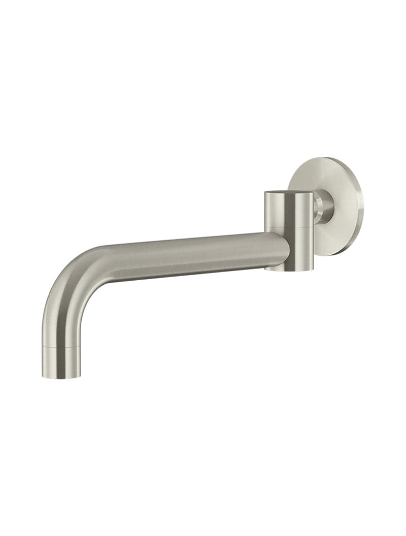 Round Swivel Wall Spout - PVD Brushed Nickel — view 1