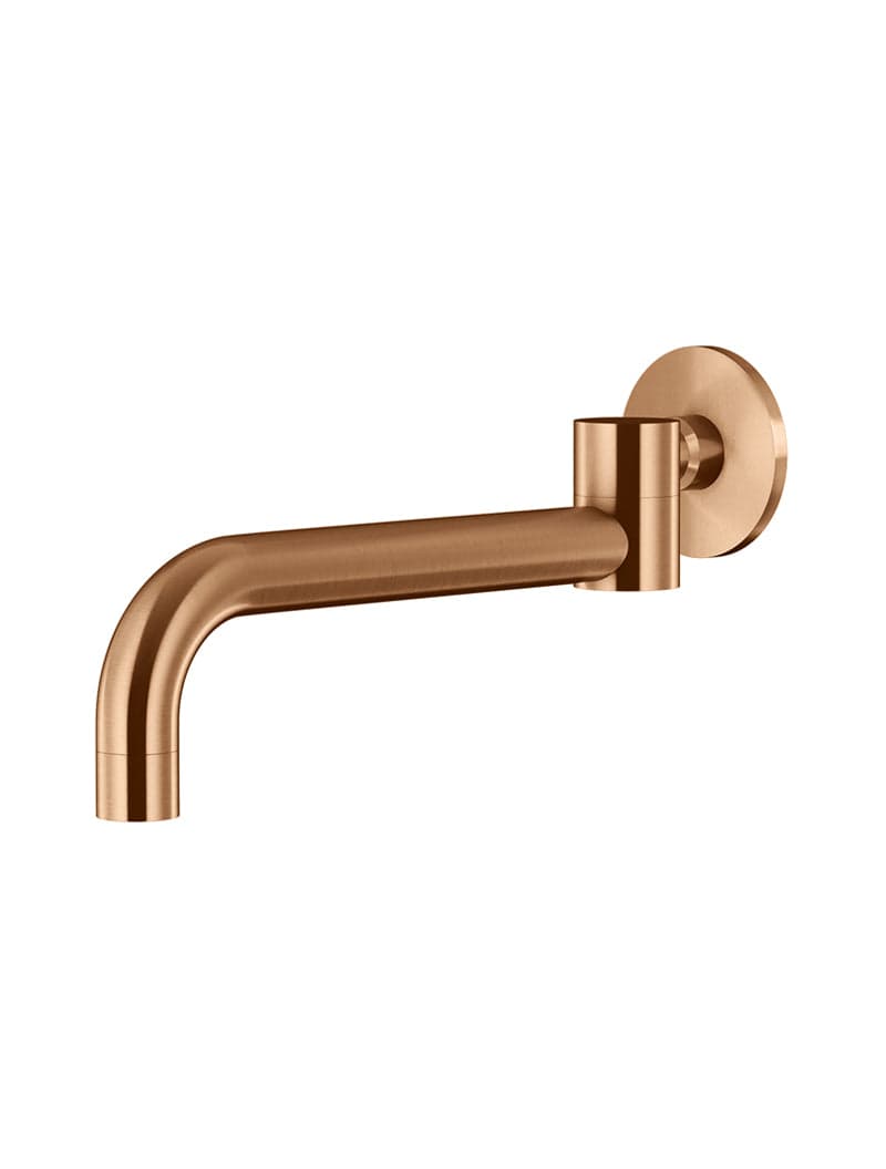 Round Swivel Wall Spout - Lustre Bronze — view 1