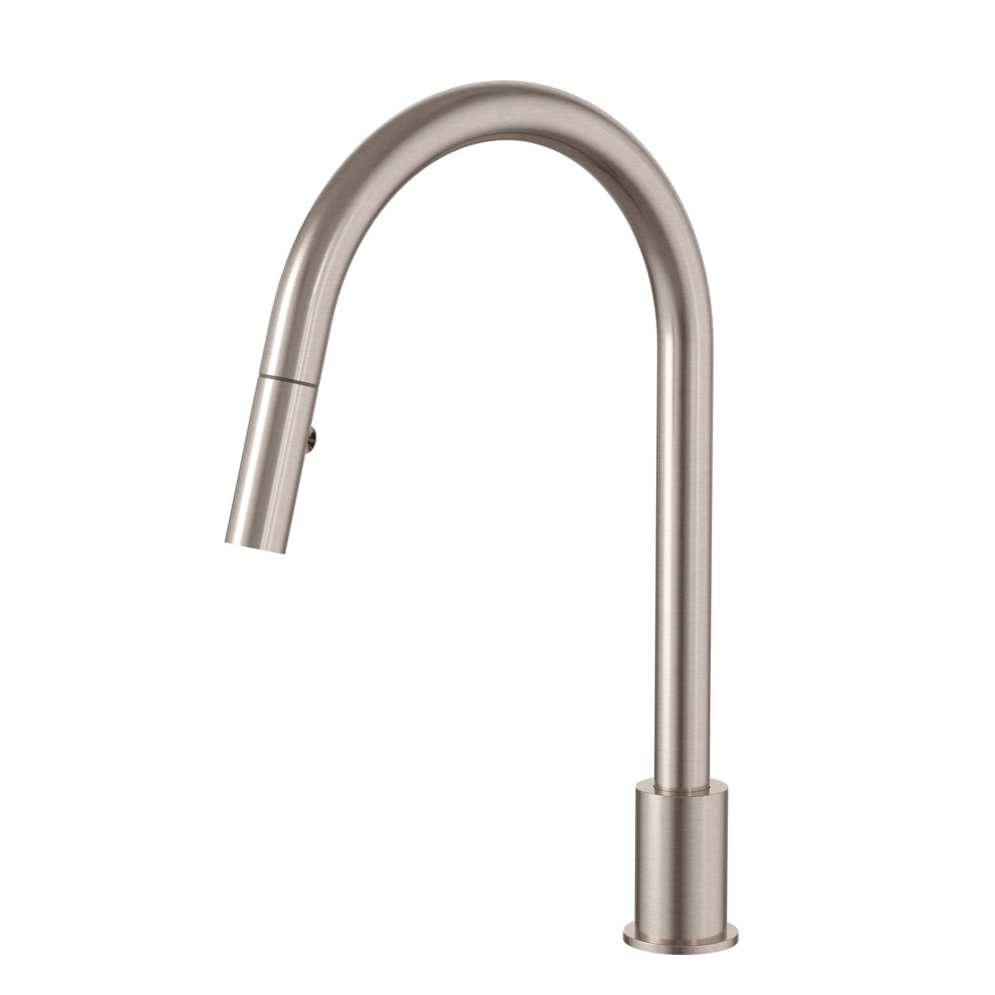 Kitchen hob spout with pull out nozzle - Champagne — view 1